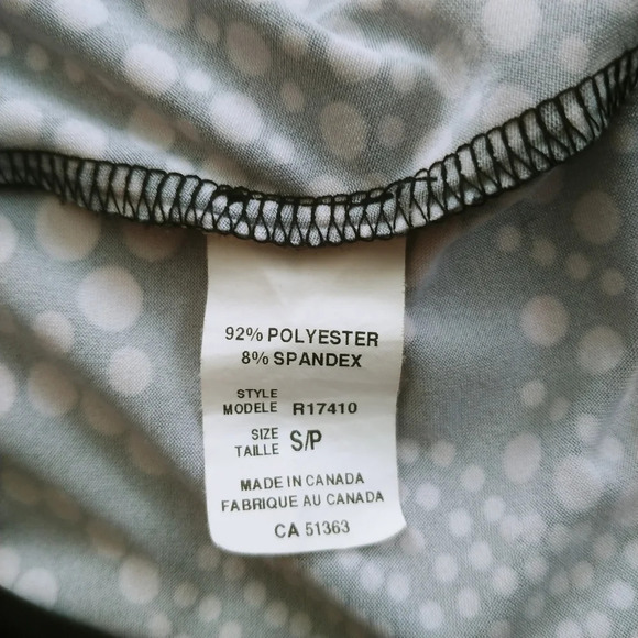 Black and White Random Polka Dot Sleeveless halter-like top S - Picture 7 of 7